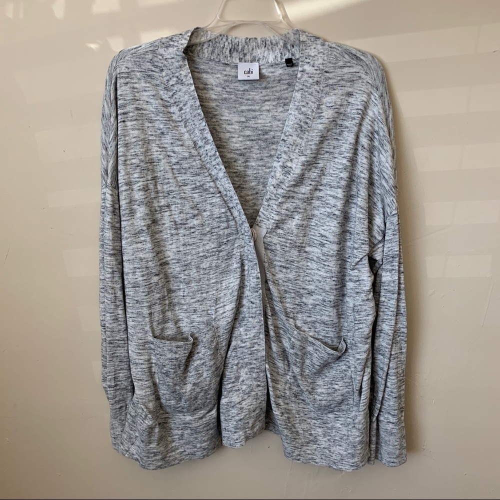 CAbi #5286 Marble Gray Cardigan size M